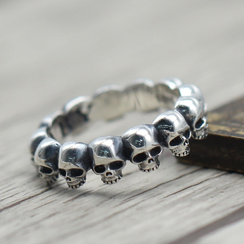 Gothic Skull Ring - Anillo de Calavera Punk Huitan para