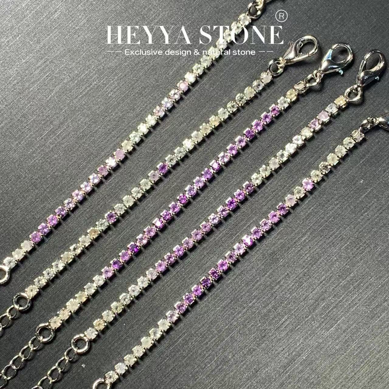 Gemstone Bracelet Healing - HEYYA-pulsera de tenis de citrino y