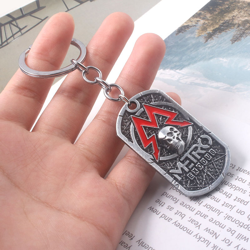 Mens Dog Tag Necklace - Juego Metro Exodus 2033 collar colgantes