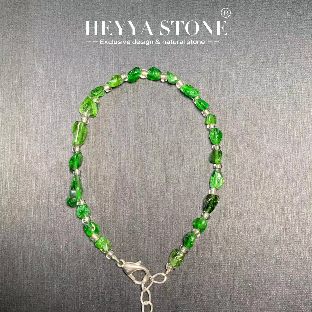 Gemstone Bracelet Healing - HEYYA-pulsera de diópsido Natural, joyería fina