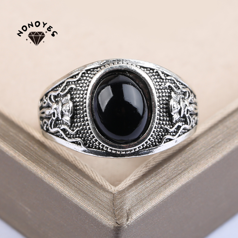 Gothic Skull Ring - Anillo de Calavera Negro para Hombre,