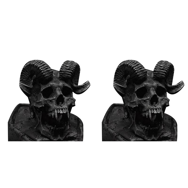Gothic Skull Ring - 2X Anillo de Acero Inoxidable con