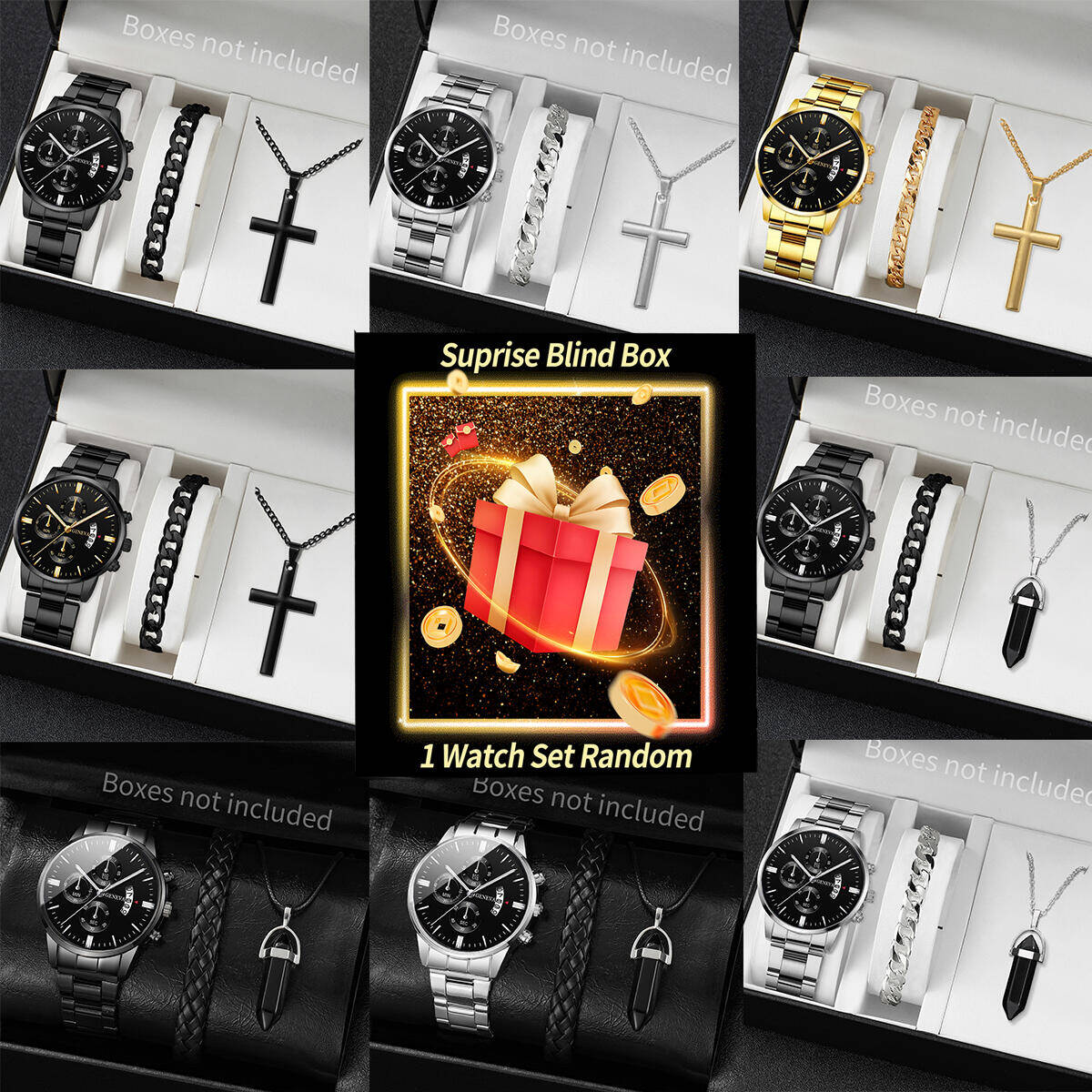 Jewelry For Watches - Caja ciega de Reloj misterioso sorpresa-3PCS/Set,