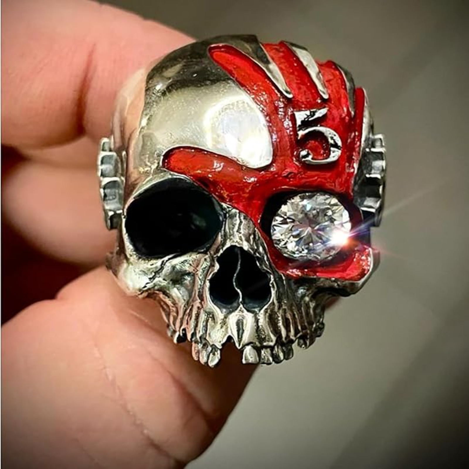 Gothic Skull Ring - Anillo de Calavera con Cinco Dedos,