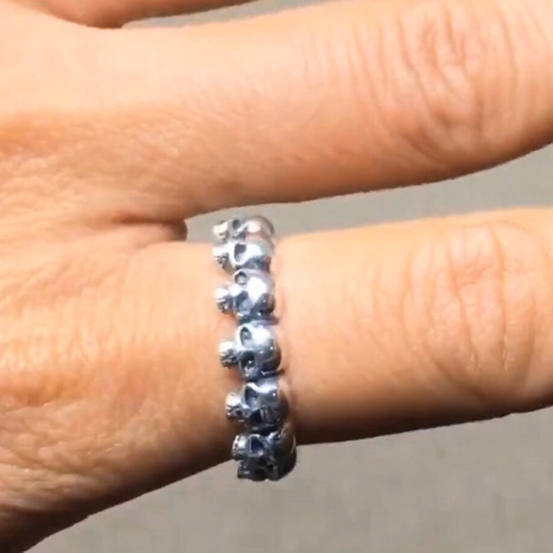Anillo de Calavera Punk Huitan - Gothic Skull Ring reseña y precio