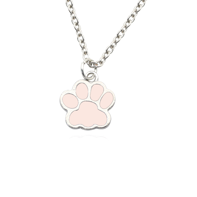Collar con huella de gato y pa - Mens Dog Tag Necklace reseña y precio