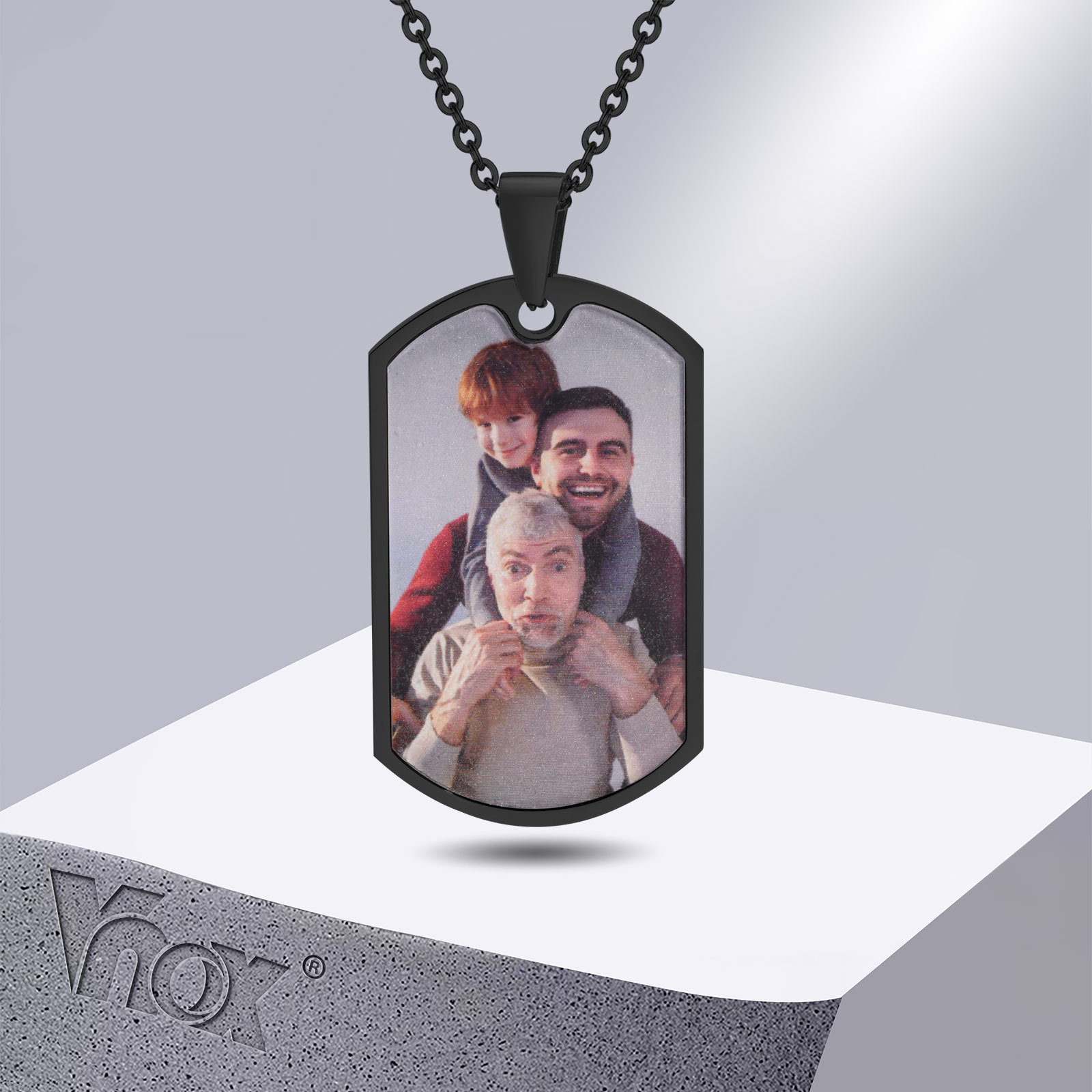 Vnox fotos personalizadas grat - Mens Dog Tag Necklace reseña y precio