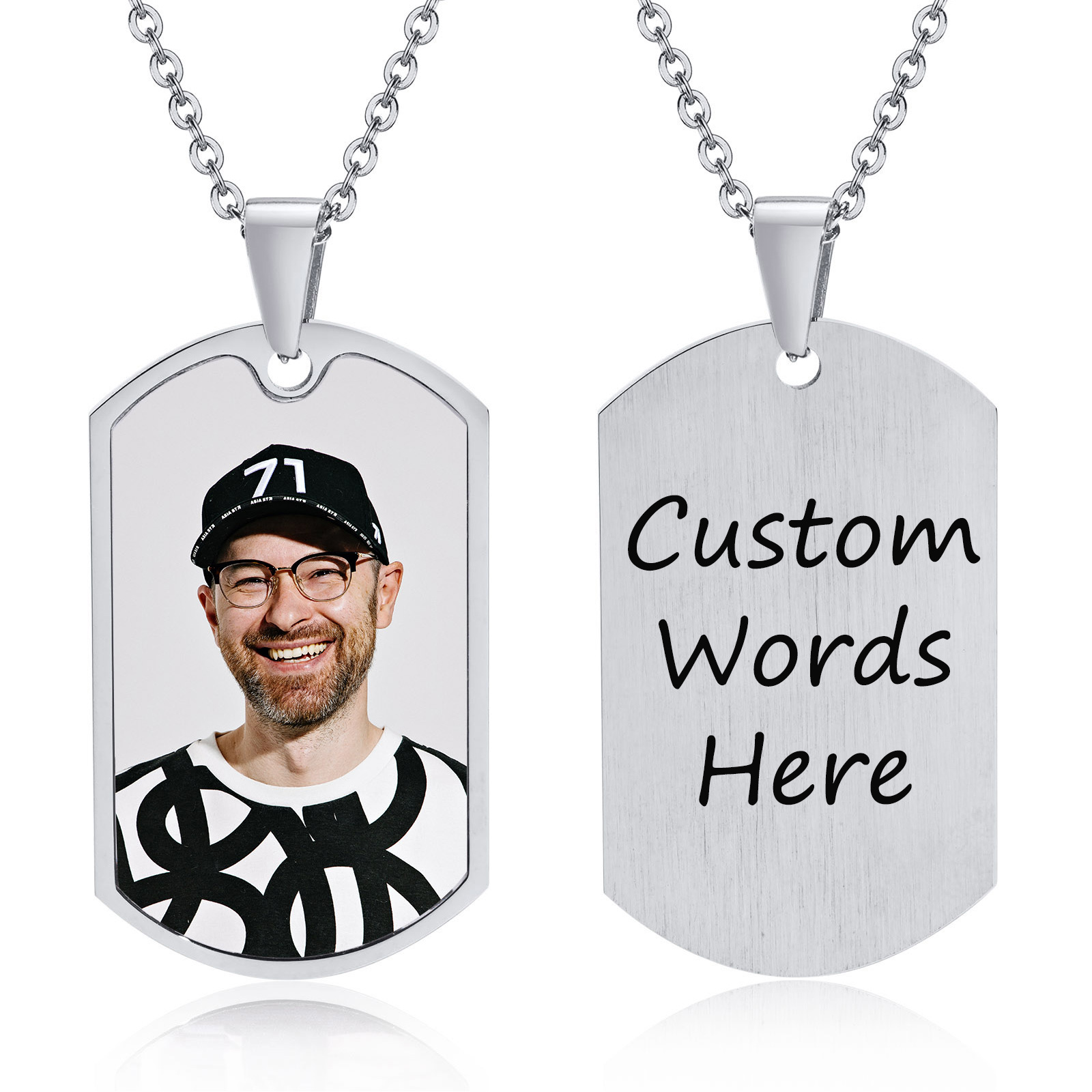 Vnox fotos personalizadas grat - Mens Dog Tag Necklace reseña y precio