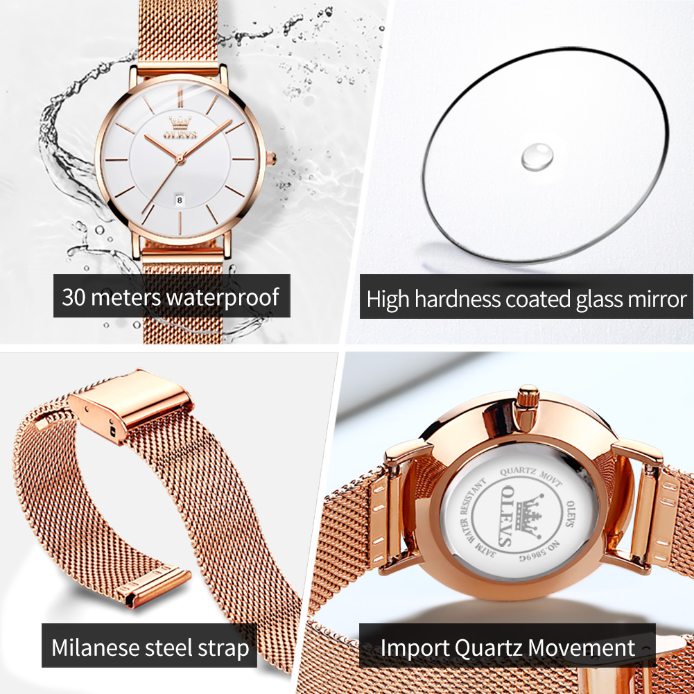 OLEVS reloj de mujer 5869 eleg - Jewelry For Watches reseña y precio