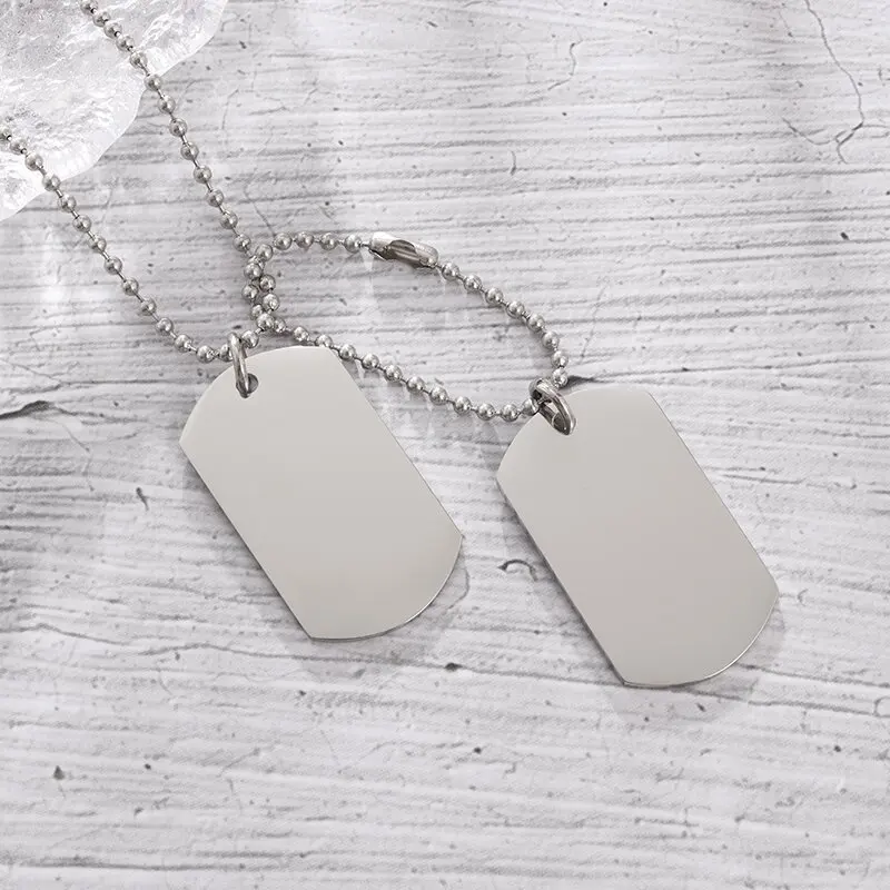 Collar Simple de acero inoxida - Mens Dog Tag Necklace reseña y precio