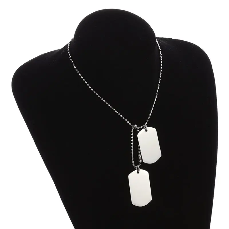 Collar Simple de acero inoxida - Mens Dog Tag Necklace reseña y precio