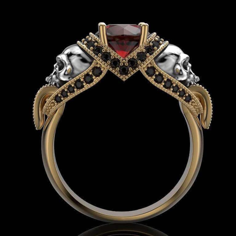 Nuevo cráneo de moda, anillo d - Gothic Skull Ring reseña y precio