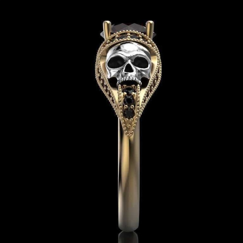 Nuevo cráneo de moda, anillo d - Gothic Skull Ring reseña y precio