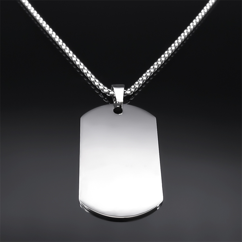Miedo, no soy contigo, collar  - Mens Dog Tag Necklace reseña y precio