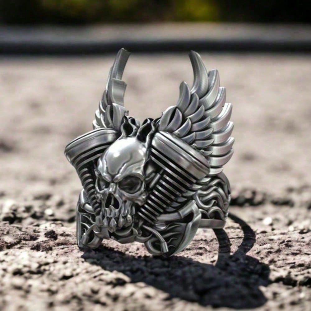 Anillo de calavera demoníaca m - Gothic Skull Ring reseña y precio