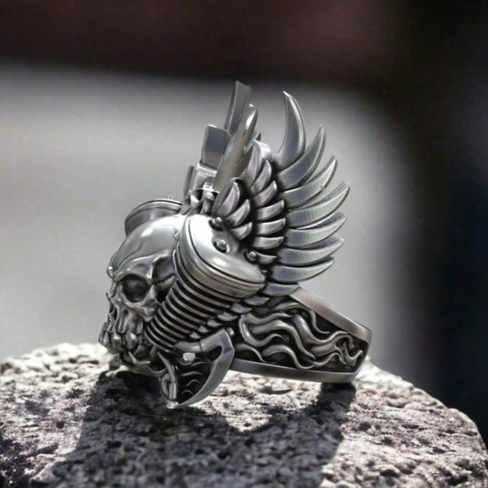 Anillo de calavera demoníaca m - Gothic Skull Ring reseña y precio