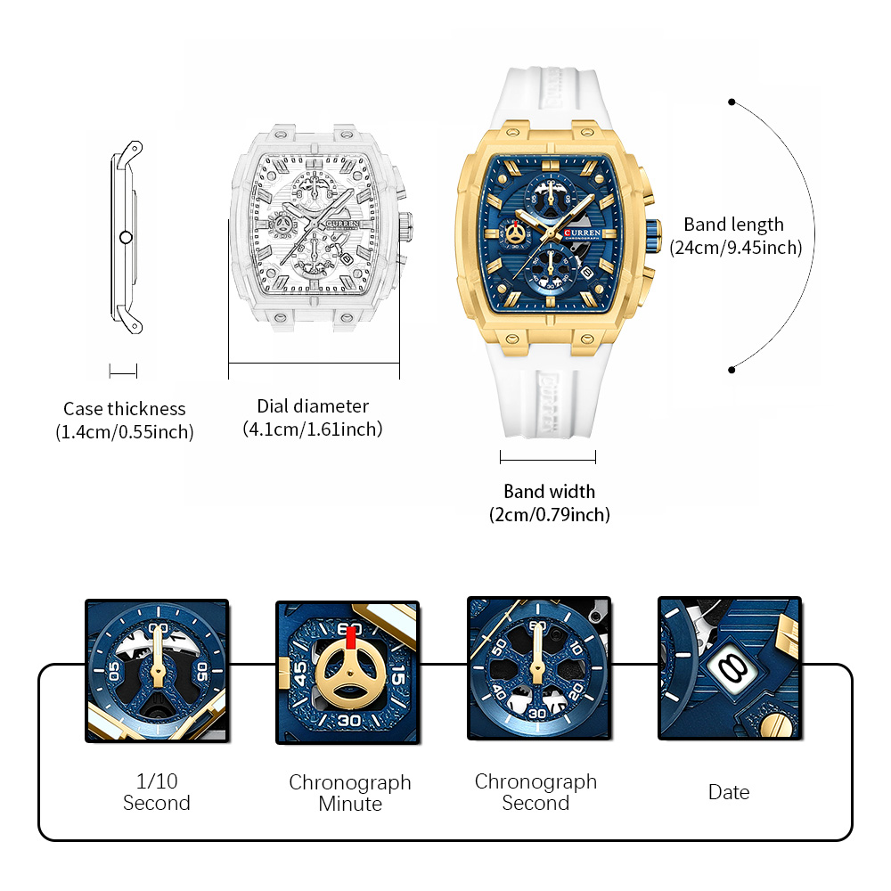 Reloj CURREN de Lujo Vintage p - Jewelry For Watches reseña y precio