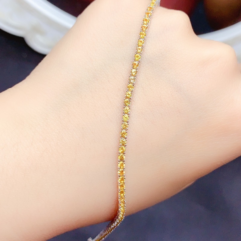 Pulsera de tenis de citrino Na - Gemstone Bracelet Healing reseña y precio