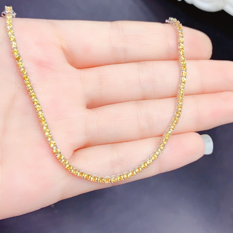 Pulsera de tenis de citrino Na - Gemstone Bracelet Healing reseña y precio
