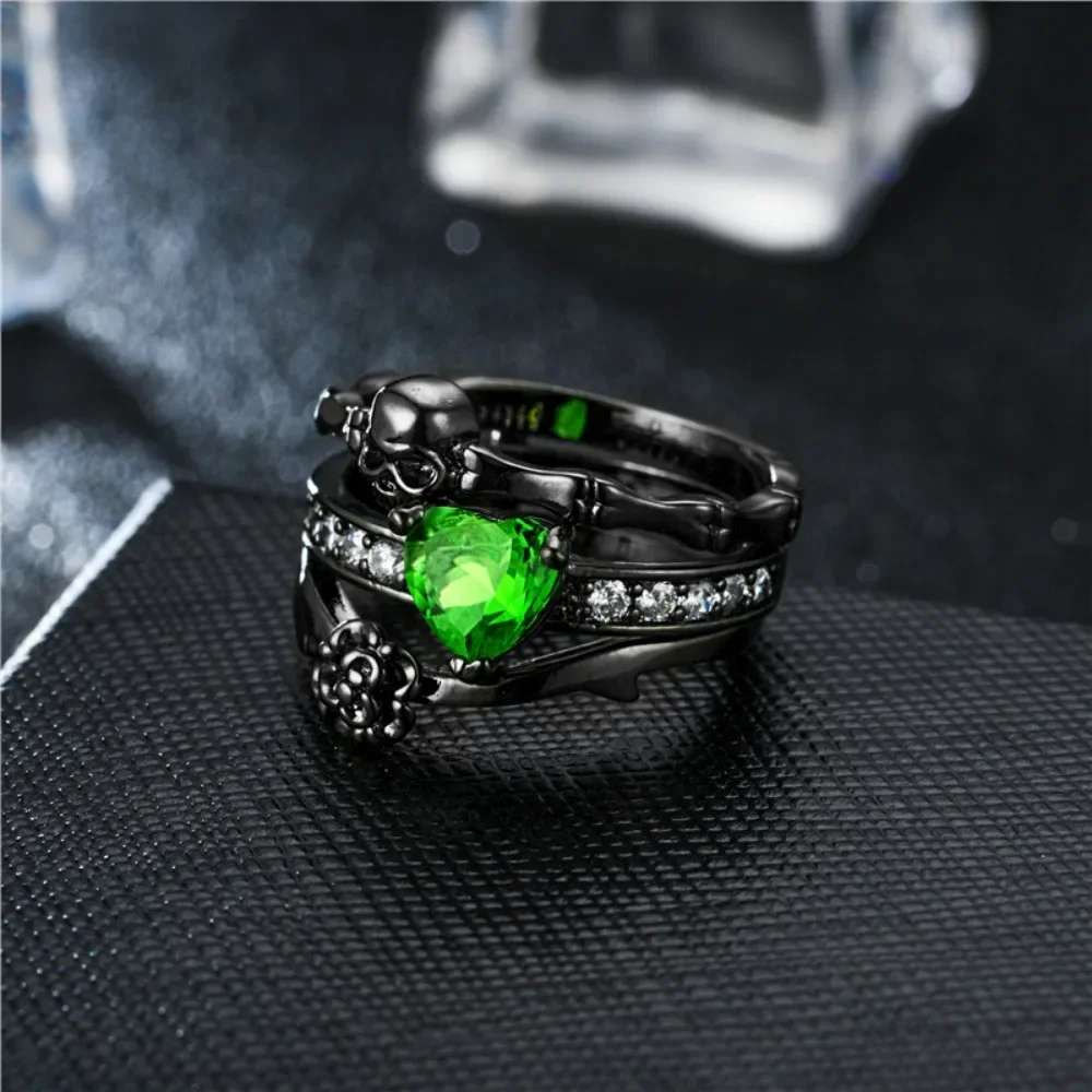 Conjunto de anillos de pareja  - Gothic Skull Ring reseña y precio