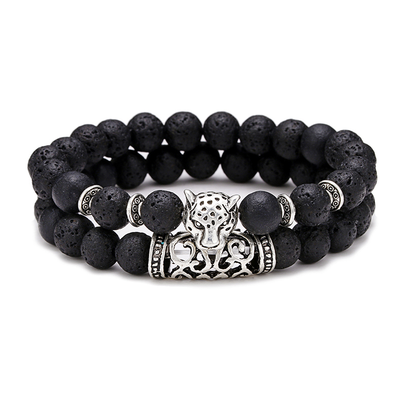 Premium 2 unids/set leopardo c - Gemstone Bracelet Healing reseña y precio