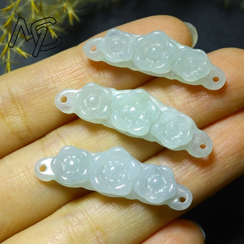 1 ud. Flor de Jadeíta Natural, - Jewelry & Watches Spółka Z Ograniczoną Odpowiedzialnością reseña y precio