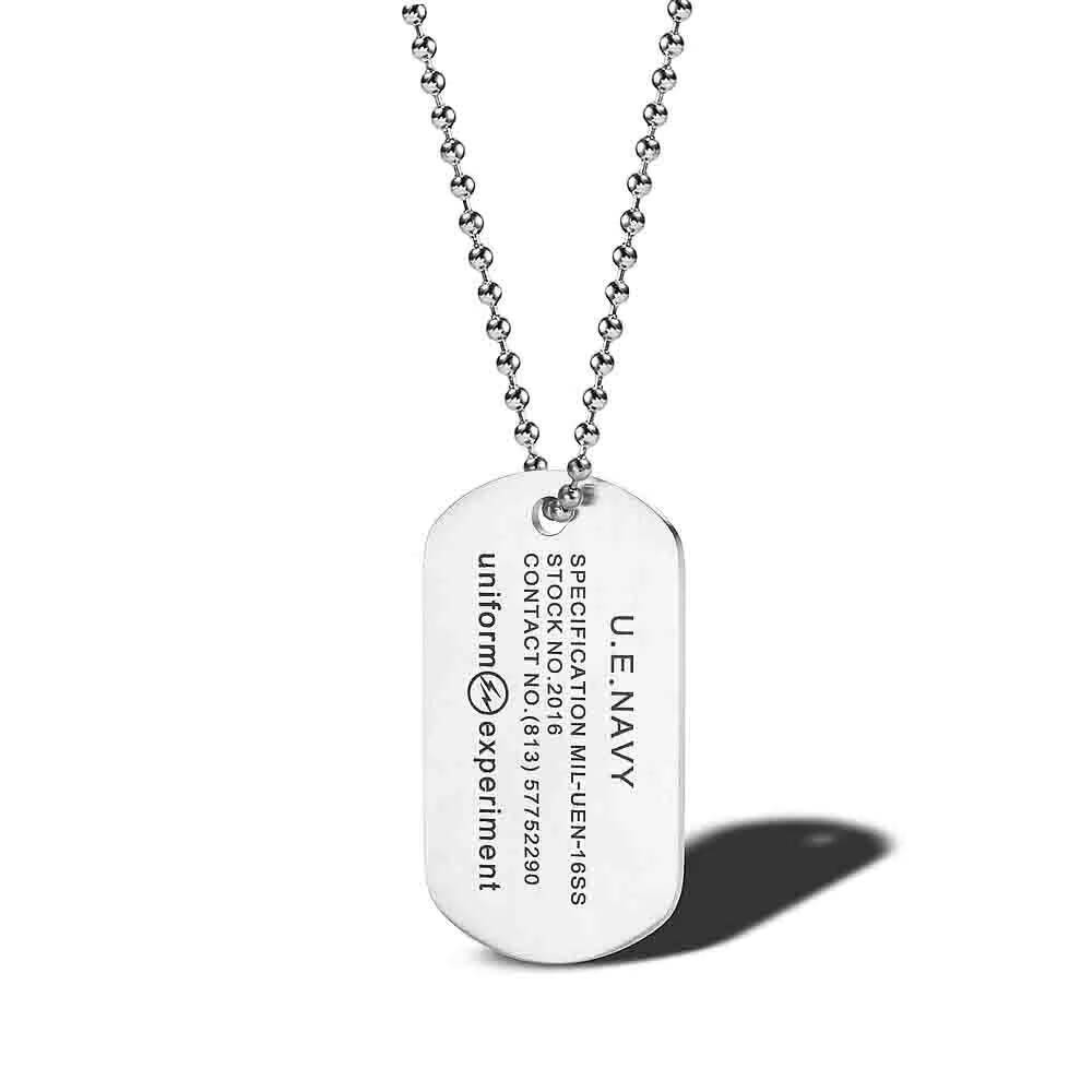 Street Hip Hop Lightning No. 8 - Mens Dog Tag Necklace reseña y precio