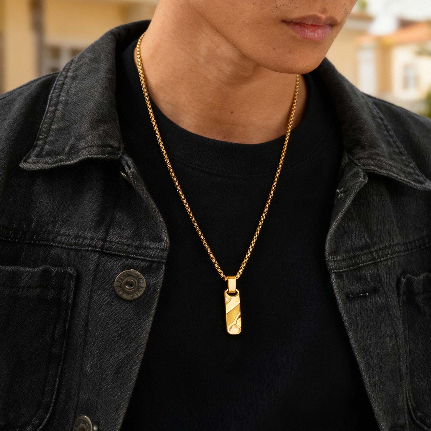 Collares pequeños con colgante - Mens Dog Tag Necklace reseña y precio