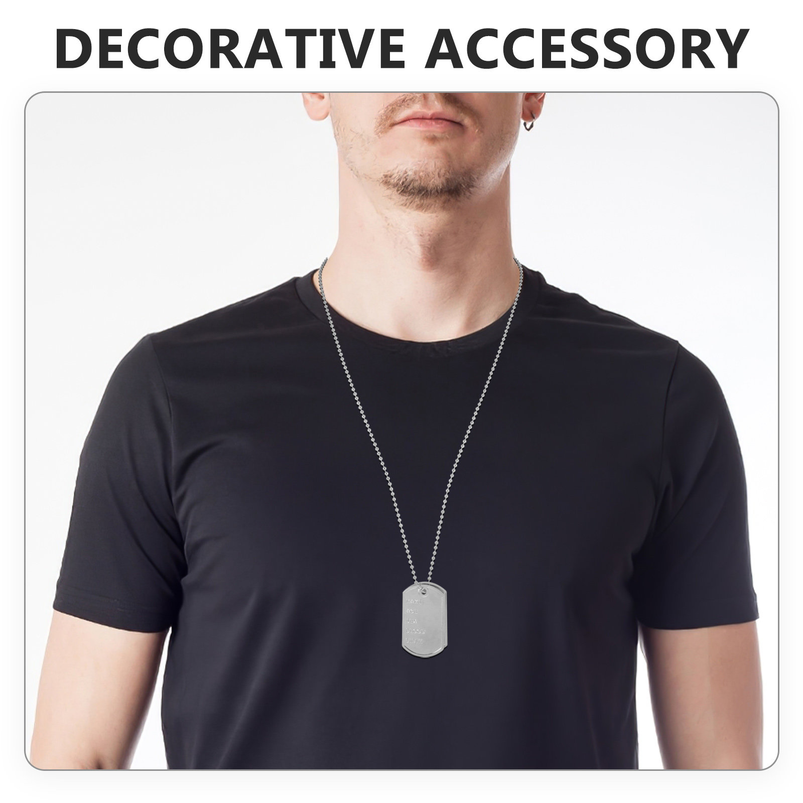 1 Set de Collar de Placa Milit - Mens Dog Tag Necklace reseña y precio