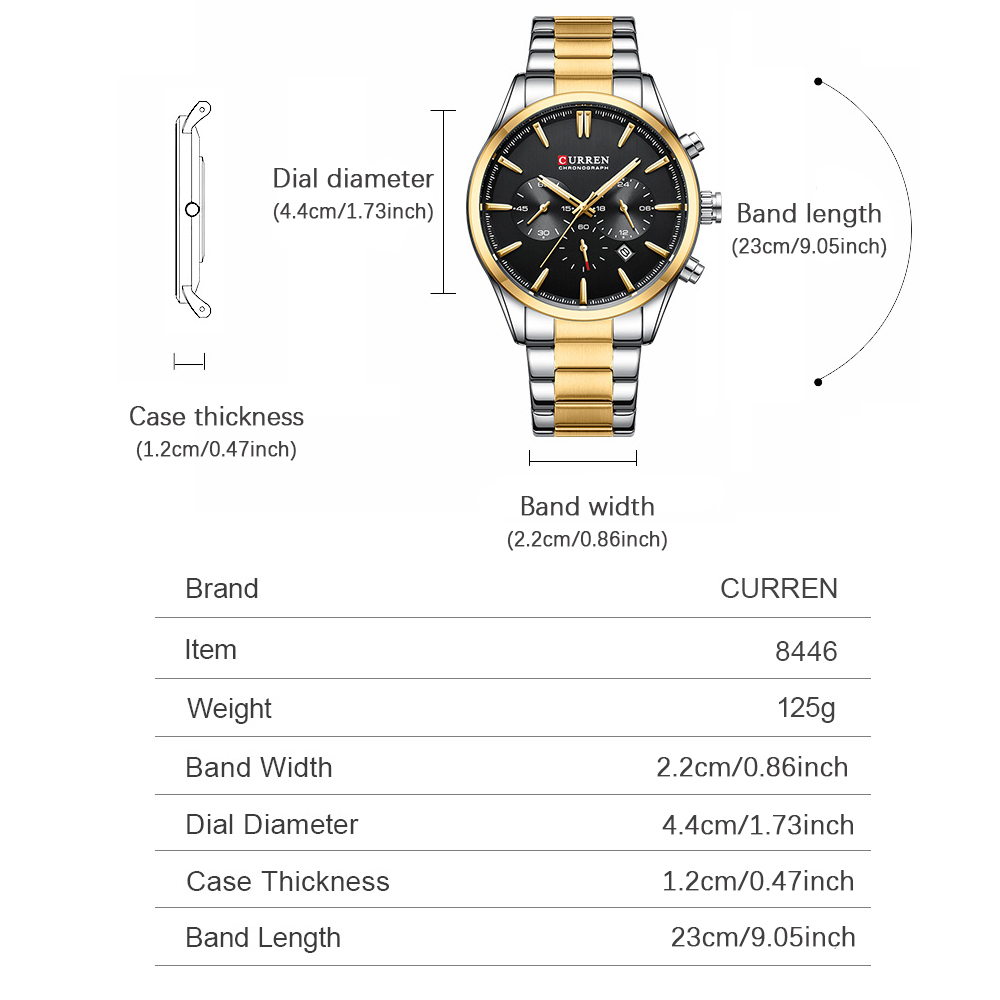 CURREN Casual cuarzo cronógraf - Jewelry For Watches reseña y precio