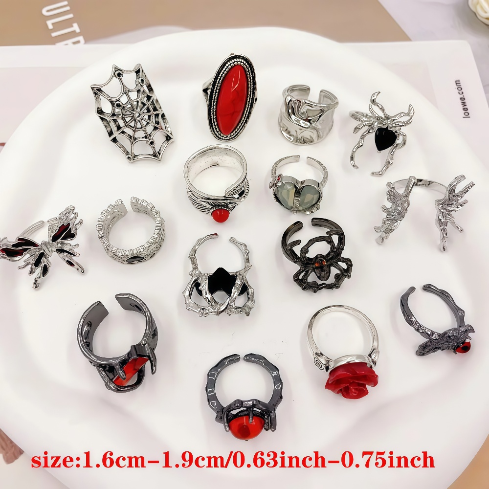 10/20/30 piezas Vintage Punk a - Gothic Skull Ring reseña y precio