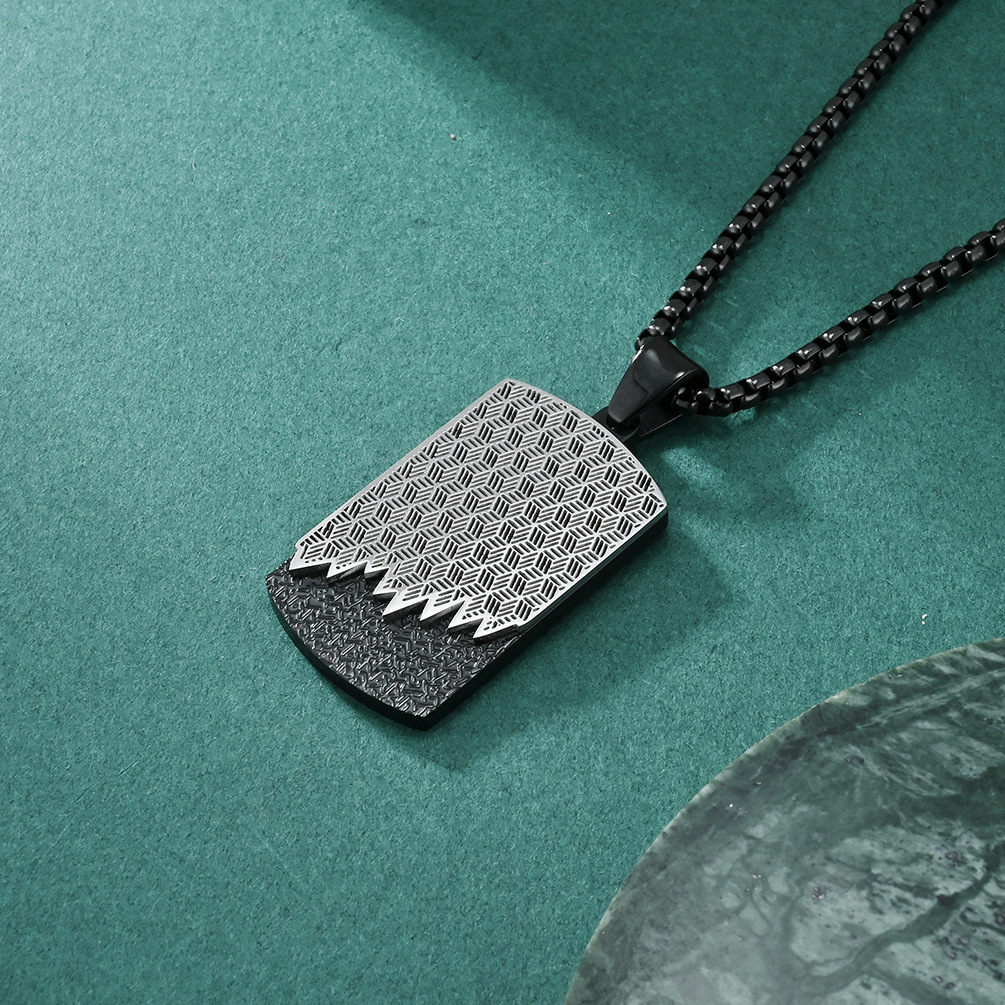 Collar con colgante de etiquet - Mens Dog Tag Necklace reseña y precio