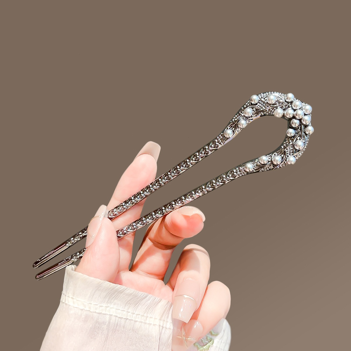 Horquilla nueva perla en forma - Shop Jewelry & Watches Near Me reseña y precio