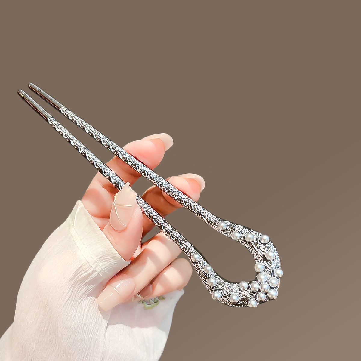 Horquilla nueva perla en forma - Shop Jewelry & Watches Near Me reseña y precio