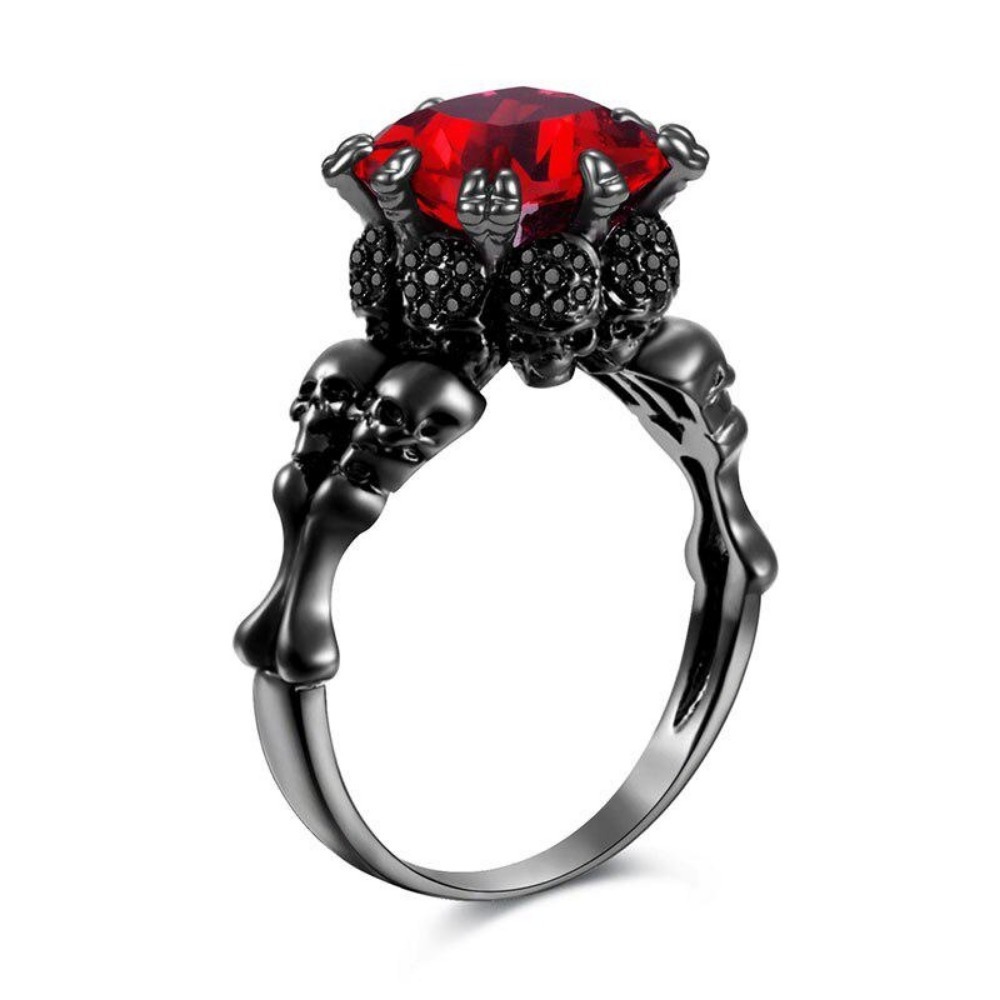 Anillo Gótico de Calavera Negr - Gothic Skull Ring reseña y precio