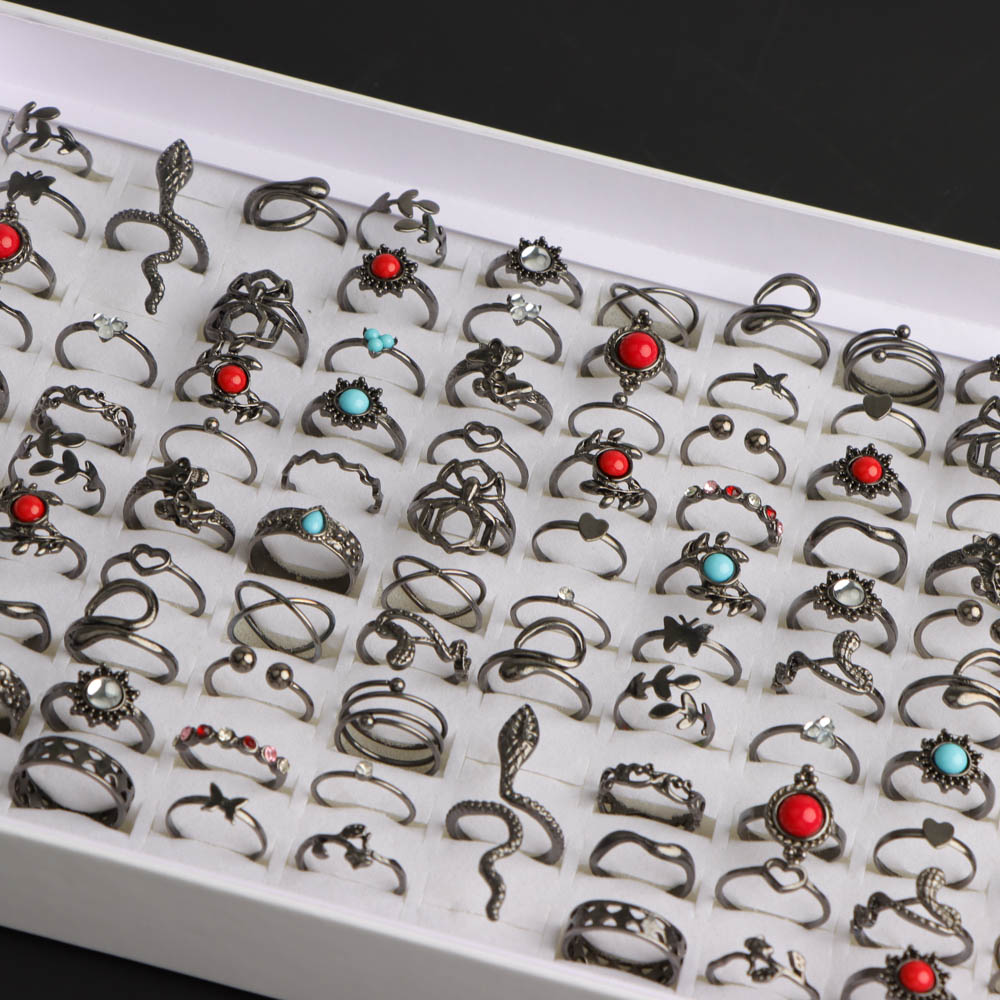 30/50 unids/lote nueva moda Vi - Gothic Skull Ring reseña y precio